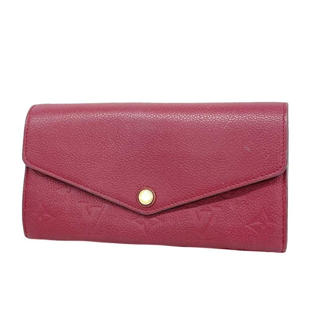 Louis Vuitton Monogram Empreinte Portefeuille Sarah Long Wallet M62213 Raisin...